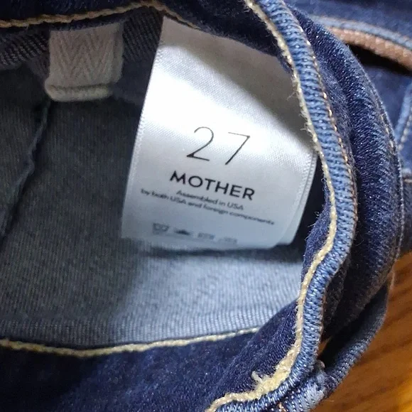 MOTHER Jeans Womens 27 BLUE Bootcut Boot Cut Preowned Used Pants FLARE FLARED - Picture 5 of 7